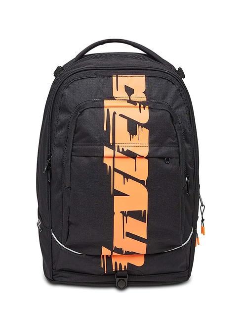 NEW PLUG LOGO Mochila trolley desmontable, 2 ruedas negro - Mochilas con ruedas