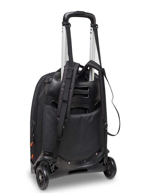 NEW PLUG LOGO Mochila trolley desmontable, 2 ruedas negro - Mochilas con ruedas