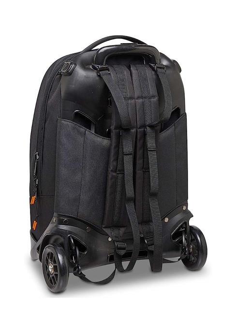 NEW PLUG LOGO Mochila trolley desmontable, 2 ruedas negro - Mochilas con ruedas
