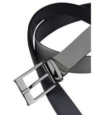 ARMANI EXCHANGE LOGO Cintur&oacute;n reversible azul marino/gris - Cinturones - 4
