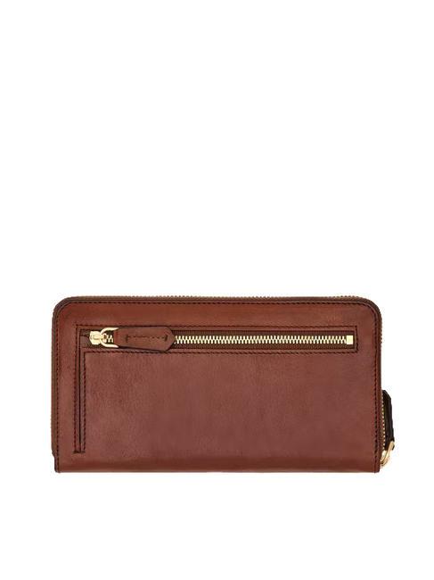 LUCREZIA Cartera de piel con cremallera BROWN - Carteras Mujer