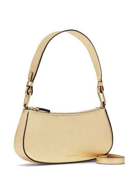 MERVEILLE Bolso bandolera en piel texturizada dorado - Bolsos Mujer