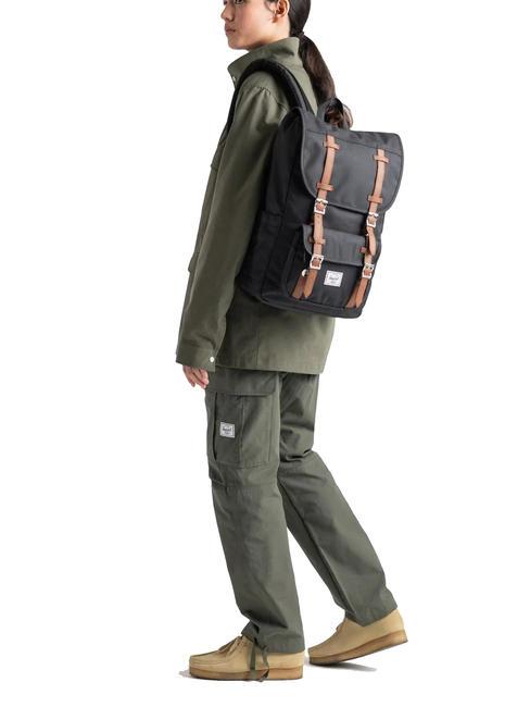 LITTLE AMERICA MID mochila mediana tono negro - Mochilas Escuela & Tiempo Libre