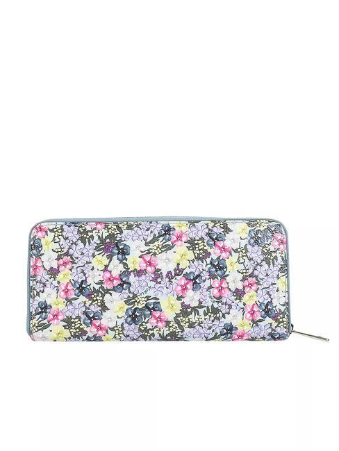 CAMELIA Cartera grande de piel con cremallera tonos menta - Carteras Mujer