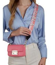 FURLA METROPOLIS Bolso bandolera micro en piel flor de cuarzo/begonias - Bolsos Mujer - 4