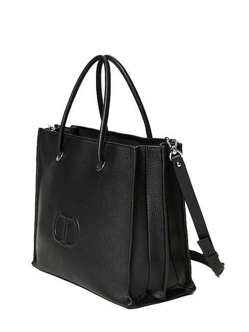 LOGO EMBOSSED Bolso de mano con bandolera negro - Bolsos Mujer