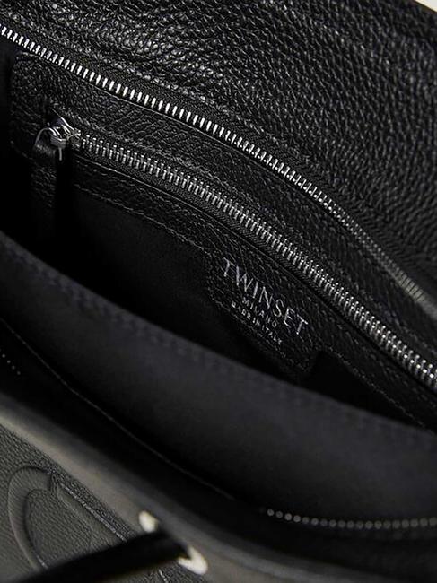 LOGO EMBOSSED Bolso de mano con bandolera negro - Bolsos Mujer
