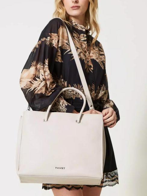 LOGO EMBOSSED Bolso de mano con bandolera negro - Bolsos Mujer