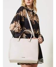 TWINSET LOGO EMBOSSED Bolso de mano con bandolera negro - Bolsos Mujer - 5