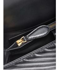 PINKO CLASSIC LADY LOVE BAG bolsa de chevrón negro-oro antiguo - Bolsos Mujer - 5