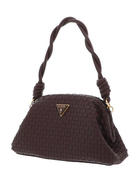 LISBET bolso de mano tejido caoba - Bolsos Mujer