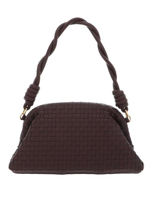LISBET bolso de mano tejido caoba - Bolsos Mujer