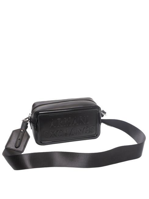 EMBOSSED Bolsa de c&aacute;mara de hombro negro - Bolsos Mujer