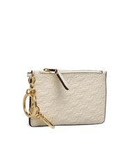 RALPH LAUREN LOGO EMBOSSED Tarjetero de piel con llavero vainilla6 - Carteras Mujer - 3