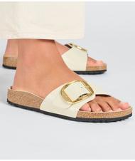 BIRKENSTOCK MADRID BIG BUCKLE Babucha en charol brillo crudo - Zapatos Mujer - 6