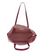 COCCINELLE GLEEN Bolso de compras de cuero rojo granate - Bolsos Mujer - 5