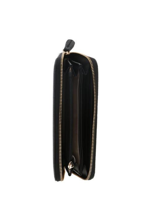 EMBOSSED LOGO Cartera con cremallera alrededor negro - Carteras Mujer