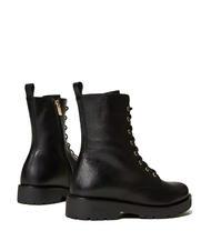 TWINSET URBAN botas de combate de cuero negro - Zapatos Mujer - 4