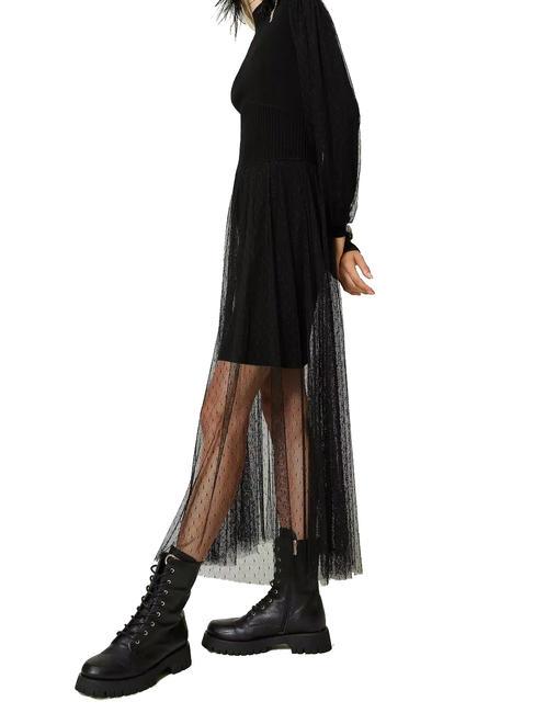 URBAN botas de combate de cuero negro - Zapatos Mujer