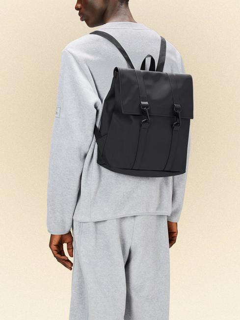 MSN BAG MINI Mochila impermeable de ciudad negro - Mochilas Escuela & Tiempo Libre