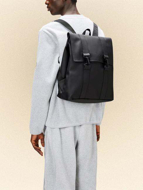 MSN BAG Mochila impermeable de ciudad negro - Mochilas Escuela & Tiempo Libre