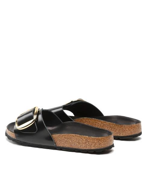 MADRID BIG BUCKLE Sandalia en charol brillo negro - Zapatos Mujer