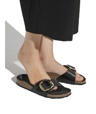 BIRKENSTOCK MADRID BIG BUCKLE Sandalia en charol brillo negro - Zapatos Mujer - 8