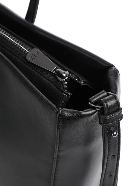 PLAQUE LOGO Bolso de mano con bandolera negro - Bolsos Mujer