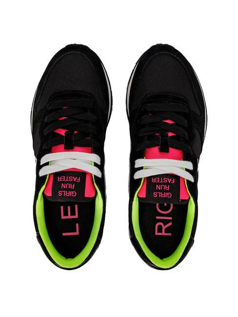 ALLY SOLID Zapatillas negro/amarillo fluorescente - Zapatos Mujer