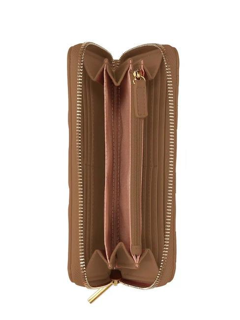 MANHATTAN Cartera grande con cremallera caramelo de bronce - Carteras Mujer
