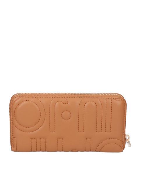 MANHATTAN Cartera grande con cremallera caramelo de bronce - Carteras Mujer