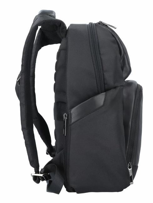 WALLABY Mochila de piel y tela, soporte para pc de 14" negro - Mochilas para portátil