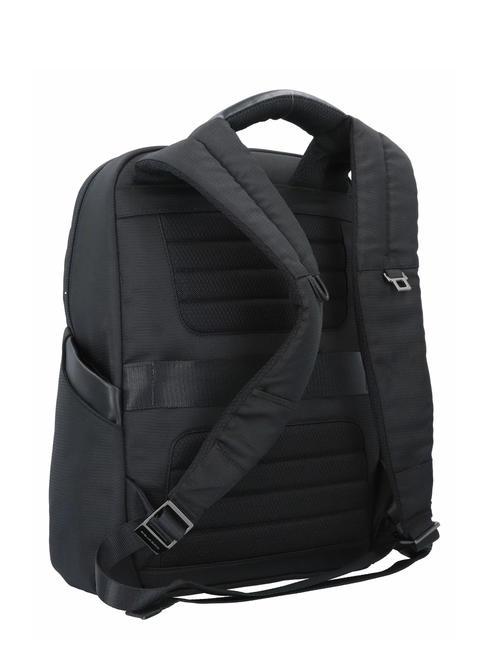 WALLABY Mochila de piel y tela, soporte para pc de 14" negro - Mochilas para portátil