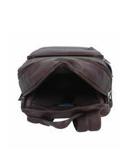PIQUADRO RHINO Mochila de piel para pc de 14" MORO - Mochilas para portátil - 5