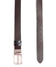 PIQUADRO BLUE SQUARE Cintur&oacute;n de piel reversible, se puede acortar caoba/negro - Cinturones - 3