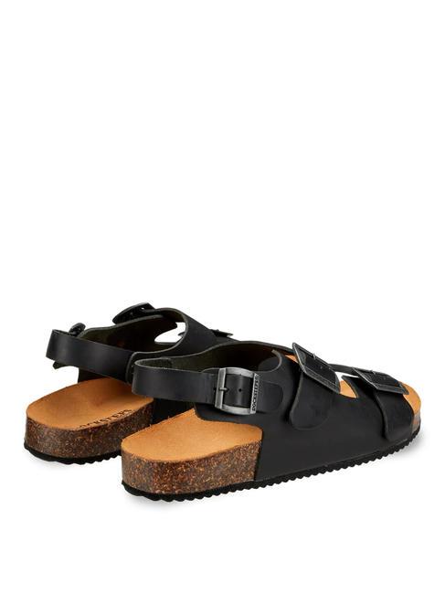VEGA 2288 Sandalia franciscana de piel negro - Zapatos Hombre
