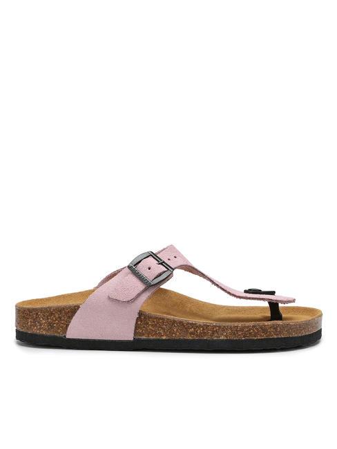 VEGA  Sandalia de dedo en piel de ante rosa - Zapatos Mujer