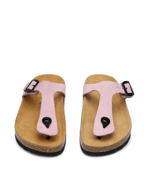VEGA  Sandalia de dedo en piel de ante rosa - Zapatos Mujer