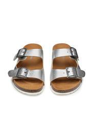 DOCKSTEPS VEGA  Sandalias en piel laminada con dos hebillas plata - Zapatos Mujer - 3