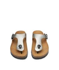 DOCKSTEPS VEGA 2290 Sandalia flip flop en piel laminada platino - Zapatos Mujer - 3