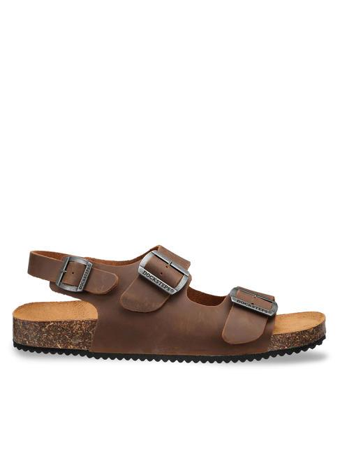 VEGA 2288 Sandalia franciscana de piel marron oscuro - Zapatos Hombre