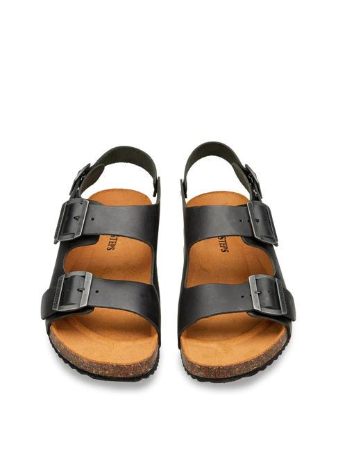 VEGA 2288 Sandalia franciscana de piel negro - Zapatos Hombre