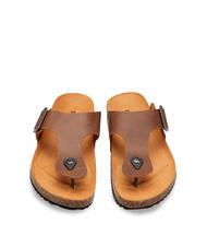 DOCKSTEPS VEGA 2284 Sandalia de dedo en piel con hebilla marron oscuro - Zapatos Hombre - 3