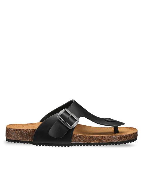 VEGA 2284 Sandalia de dedo en piel con hebilla negro - Zapatos Hombre