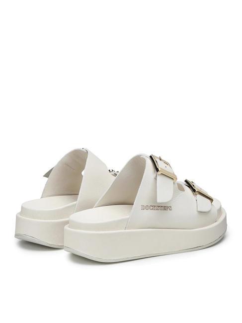 CATALINA Sandalia babucha alta en piel blanco - Zapatos Mujer
