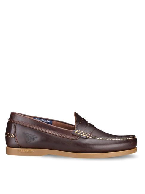 PRO-SAILING 005 Mocas&iacute;n de piel marr&oacute;n - Zapatos Hombre