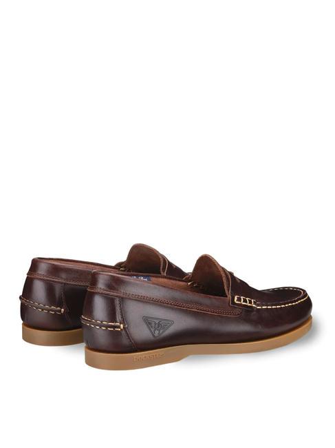 PRO-SAILING 005 Mocas&iacute;n de piel marr&oacute;n - Zapatos Hombre