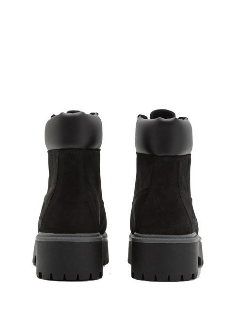 STONE STREET PLATFORM WP Bot&iacute;n de piel impermeable Jetblack - Zapatos Mujer
