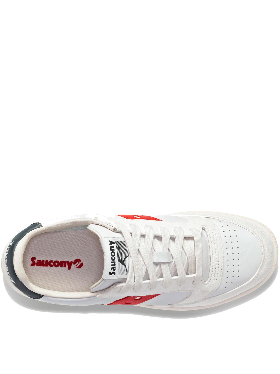 Saucony Jazz Court Zapatillas De Piel Blanco Rojo Compra A