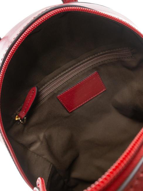 BARBARA Mochila de cuero grosella / oro - Bolsos Mujer